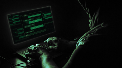 cyber vigilante on computer
