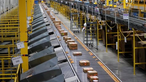 inside Amazon warehouse