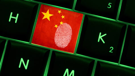 Mystery chinese hacker concept