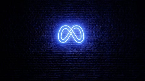 Meta neon logo
