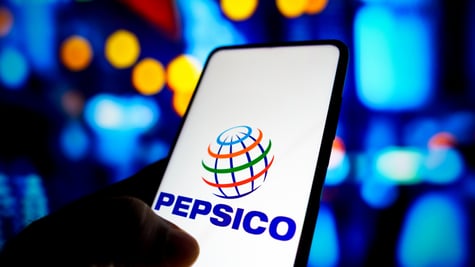PepsiCo logo on phone screen