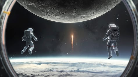Artemis mission, 3D illustration