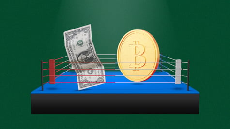 bitcoin vs dollar defi