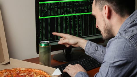 Programmer, pizza, blue team, cybersecurity