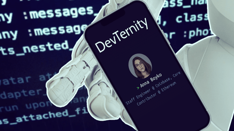 DevTernity concept pic with alleged AI fake profile