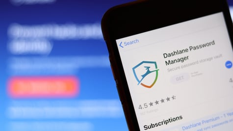 Dashlane password manager master password