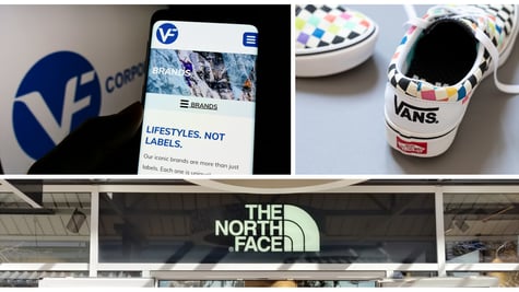 Vans sneakers, The North Face clothing