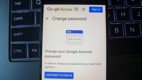 Change password, Google