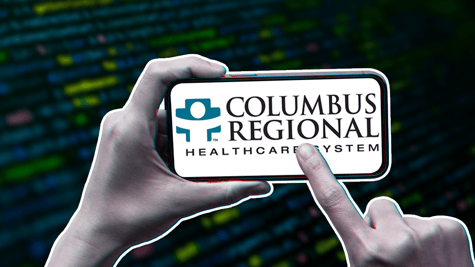 Columbus logo on a mobile phone