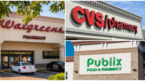 Walgreens, CVS, Publix