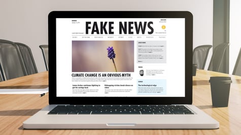 Fake news on screen