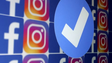 Facebook, Instagram, Blue check