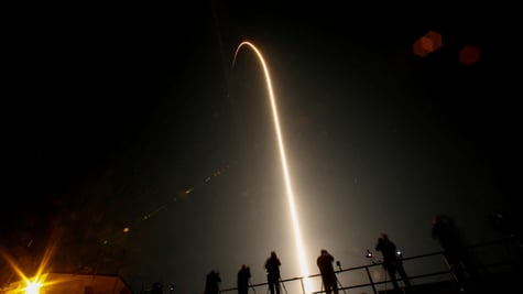 Night-time launch of the Endeavour from Florida