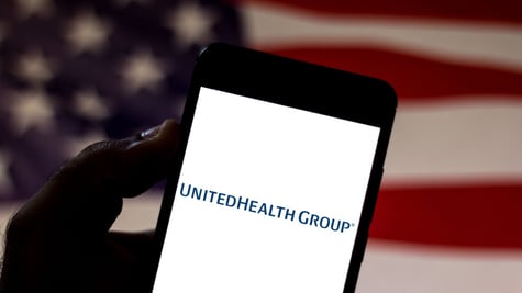 UnitedHealth Group American flag background