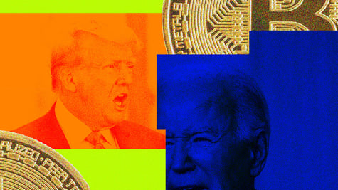 Joe Biden and Donald Trump crypto
