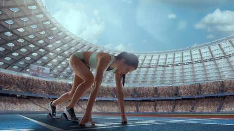 Track sports stadium