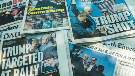 Trump shot newspaper headlines
