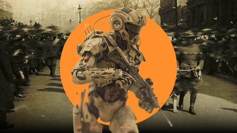 Robot soldier war