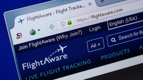 Flight tracker website