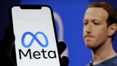 Meta logo Mark Zuckerberg