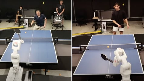 robot tennis match