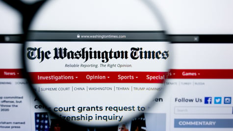 The Washington Times logo, newspaper