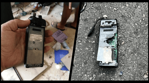 Exploded walkie-talkies