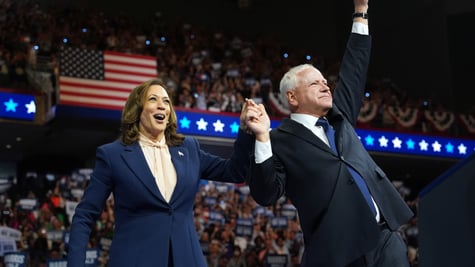 Kamala Harris and Tim Walz