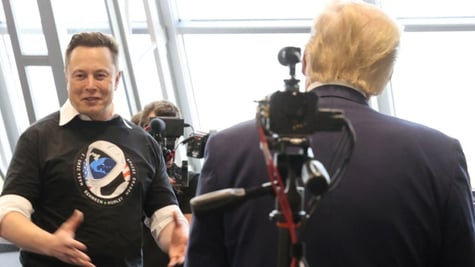 Musk Trump SpaceX launch 750