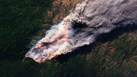 wildfire from satellite