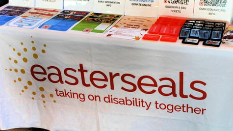 Easterseals table with literature on services