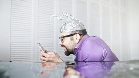 Tin foil hat man