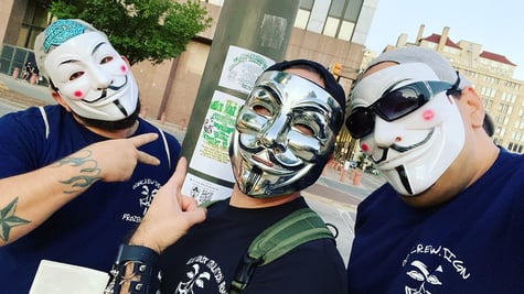 Hackers march