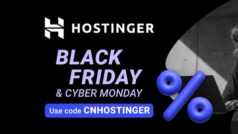 Hostinger Black Friday and Cyber Monday sale
