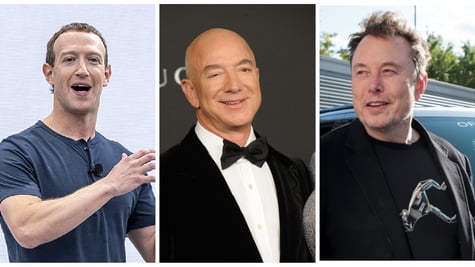 Mark Zuckerberg, Jeff Bezos, Elon Musk