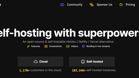 coolify homepage