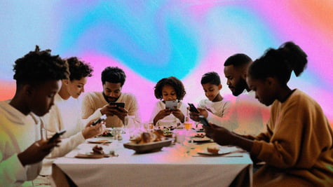 People scrolling on their phones