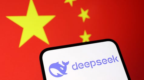 DeepSeek China flag