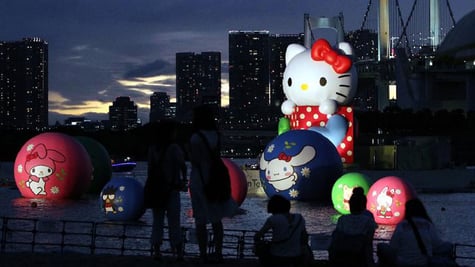 Hello Kitty statue in Tokyo