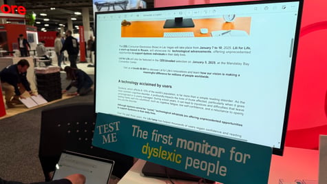 Monitor for dyslexia