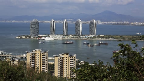 Sanya cityscape, Hainan, China; new development, highrises
