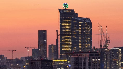 Russian bank Sberbank headquarters building in Moscow