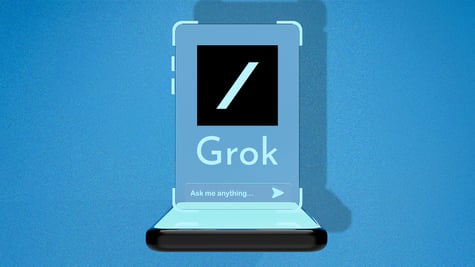 Elon Musk's Grok chatbot on a smartphone
