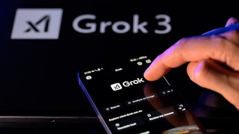 Grok chatbot by xAI on smartphone