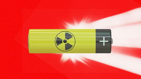 Artist's interpretation of a nuclear battery