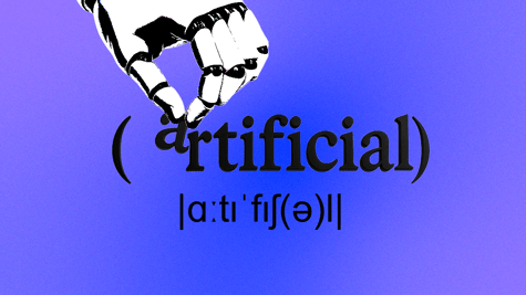 Artificial intelligence pulling letters