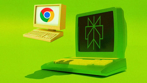 Google Chrome browser logo, Perplexity browser logo