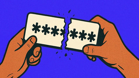Credentials, logins and passwords with hands