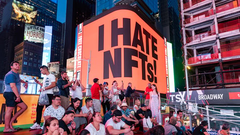 I hate NFTs billboard