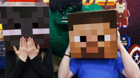 Minecraft fans at a convention